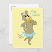 Carte Postale Pose Joueuse de Cindy Bear (Devant / Derrière)