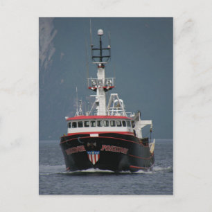 Carte Postale Poseidon, chalutier de pêche dans havre néerlandai