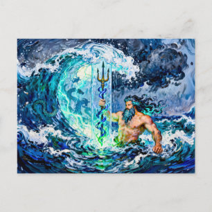 Carte Postale Poséidon dieu de la mer