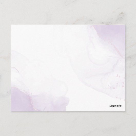 Carte Postale Poser Des Fleurs Violettes Dans Mason Jar Mariage (Dos)