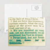 Carte Postale Poser, mais pas détruire Bible Verse (Devant / Derrière)