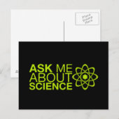 Carte Postale Posez-moi des questions sur la science (Devant / Derrière)
