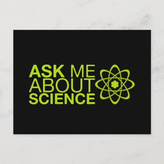 Carte Postale Posez-moi des questions sur la science (Devant)