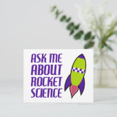 Carte Postale Posez-moi des questions sur Rocket Science (Debout devant)