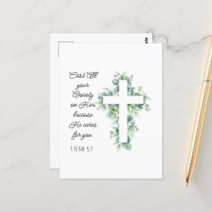 Carte Postale Posez toute votre angoisse sur Lui Eucalyptus Cros