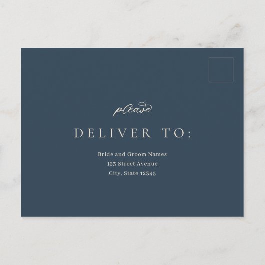 Carte Postale Posh Border Wedding RSVP Réponse Card (Dos)