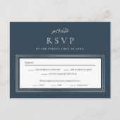 Carte Postale Posh Border Wedding RSVP Réponse Card (Devant)