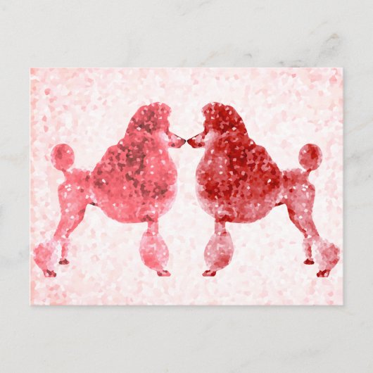 Carte Postale Posh Poodle Love Valentine's (Devant)