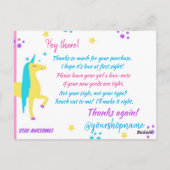 Carte Postale Poshmark Revendeur Merci Cartes! (Dos)