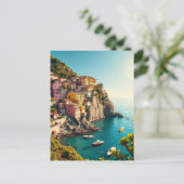 Carte Postale Positano Côte Amalfi Retro Voyage Cliffside (Debout devant)