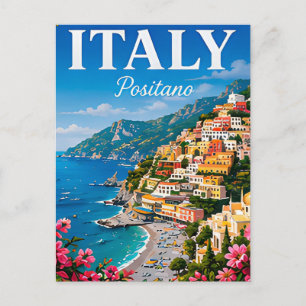 Carte Postale Positano Côte amalfitaine Italie Voyage
