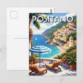 Carte Postale Positano Italie (Devant / Derrière)