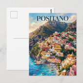 Carte Postale Positano Italie (Devant / Derrière)