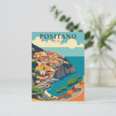 Carte Postale Positano, Italie Côte Vintage (Debout devant)