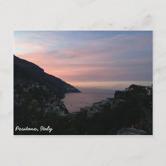 Carte postale Positano, Italie Sunset (Devant)