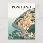 Carte Postale Positano, Italie Ville Vintage (Devant)