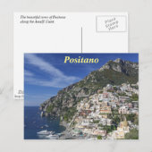 Carte Postale Positano par la mer (Devant / Derrière)