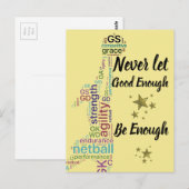 Carte Postale Positions Des Joueurs Et Devis De Netball Motivati (Devant / Derrière)