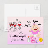 Carte Postale Positions des joueurs Thème amusant Quote Netball (Devant / Derrière)