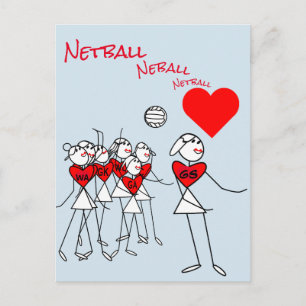 Carte Postale Positions du joueur Aimer Netball GS Clipart Post