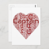 Carte Postale Positions Netball Design cardiaque (Devant / Derrière)