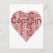 Carte Postale Positions Netball Design cardiaque (Devant)