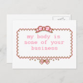 Carte postale positive Body (Devant / Derrière)