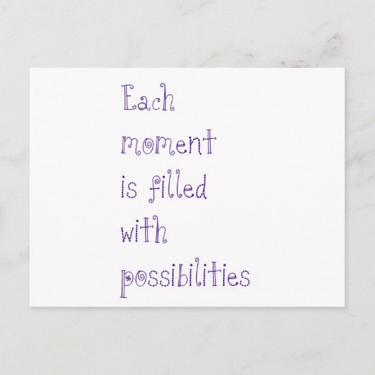 Carte Postale Possibilités (Devant)