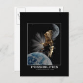 Carte Postale "POSSIBILITÉS" Cadeaux Motivationnels d'aigle à tê (Devant / Derrière)