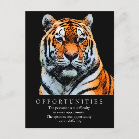 Carte Postale Possibilités de motivation Citer Tigre (Devant)
