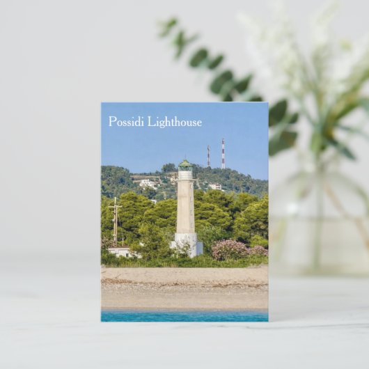 Carte Postale Possidi Lighthouse, Greece, Postcard (Debout devant)