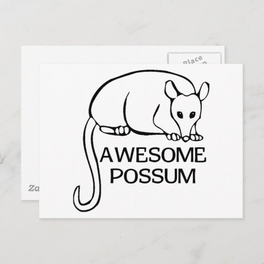Carte Postale Possum génial (Devant / Derrière)
