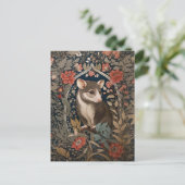 Carte Postale Possum William Morris Inspiré Floral (Debout devant)