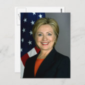 Carte Postale Post-card d'Hillary Clinton (Devant / Derrière)