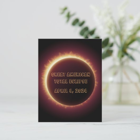 Carte Postale Post Card-Eclipse 2024 (Debout devant)