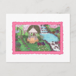 Carte Postale Post Card-Gazebo dans le cadre du jardin