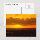 Carte Postale post card with sunset oceanside, CA (Devant / Derrière)