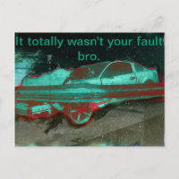 Post-carte d'accident de voiture