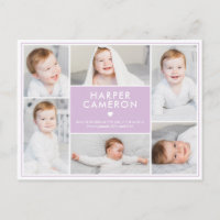Post de Faire-part de naissance de couleur modifia