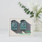 Carte Postale post-franchissement heureux de boîte aux lettres v (Debout devant)