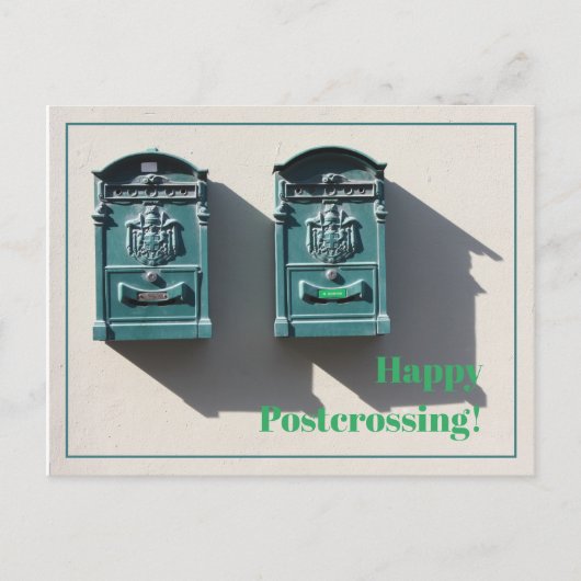 Carte Postale post-franchissement heureux de boîte aux lettres v (Devant)