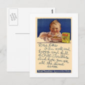 Carte Postale Post vintage Toasties Céréales Postage (Devant / Derrière)