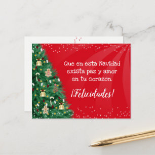 Carte Postale Postal Árbol de Navidad - Personnalisable