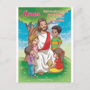 Carte Postale Postal Cristiana - Jesús y los niños