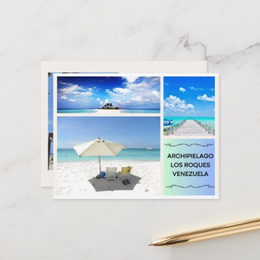 CARTE POSTALE POSTAL DE ARCHIPIELAGO LOS ROQUES (Devant/Arrière en situation)