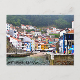 Carte Postale postal del pueblo de Cudillero, en Asturias
