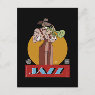 Carte Postale Postal - Jazz Dibujante