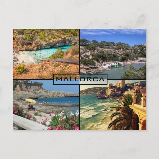 Carte Postale postal plages et calanches Majorque - de Majorca (Devant)