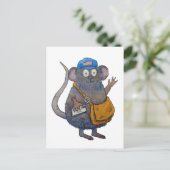 Carte Postale Postal Post Transporteur de courrier Postman Merci (Debout devant)