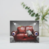 CARTE POSTALE POSTAL SURREALISTA AMIGO PERRO (Debout devant)